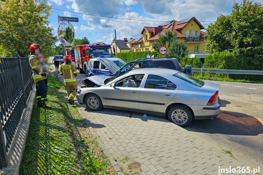 Zderzenie dwóch samochodów w Jaśle