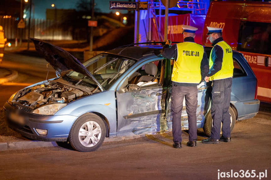 Zderzenie dwóch samochodów w Jaśle