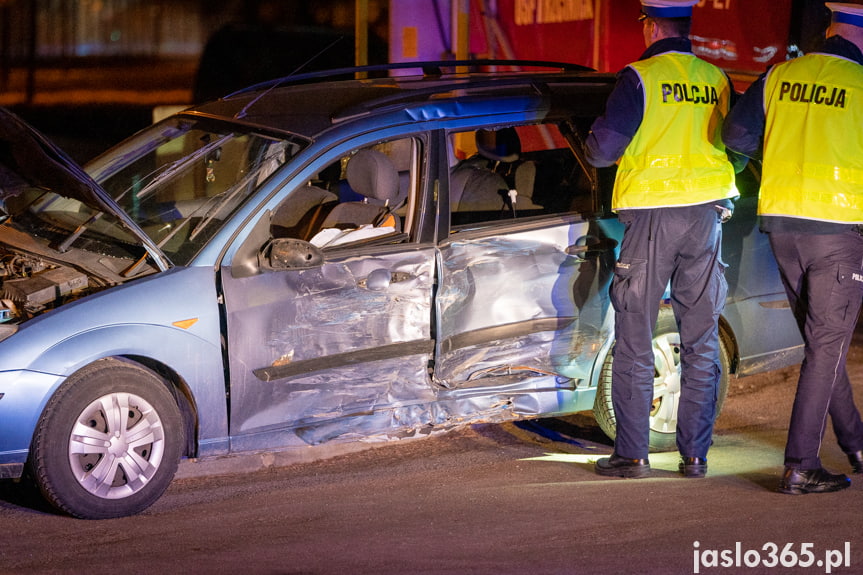 Zderzenie dwóch samochodów w Jaśle