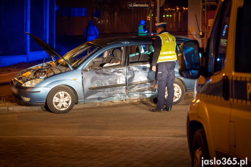 Zderzenie dwóch samochodów w Jaśle