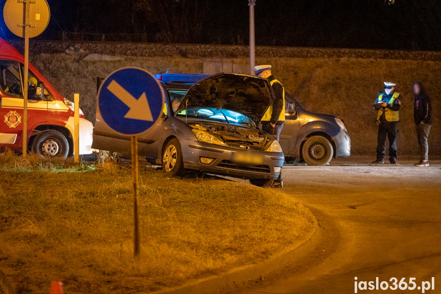 Zderzenie dwóch samochodów w Jaśle