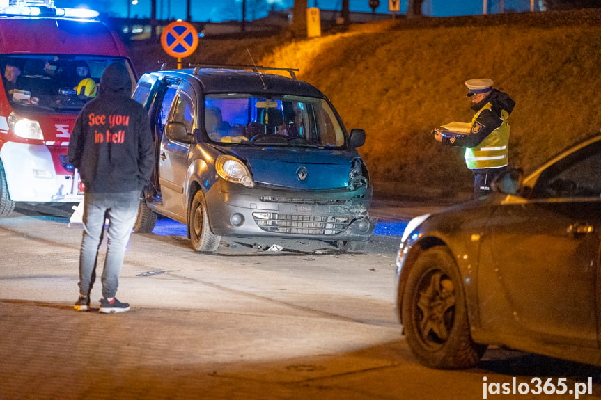 Zderzenie dwóch samochodów w Jaśle