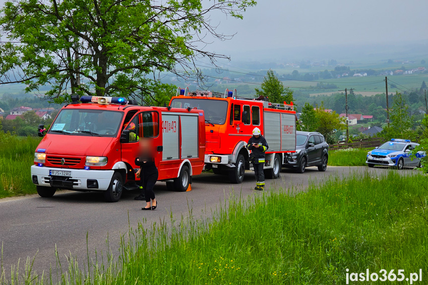 Zderzenie dwóch samochodów w Zarzeczu